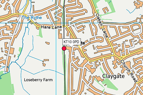 Map of HUXLEY CLOSE LTD at district scale