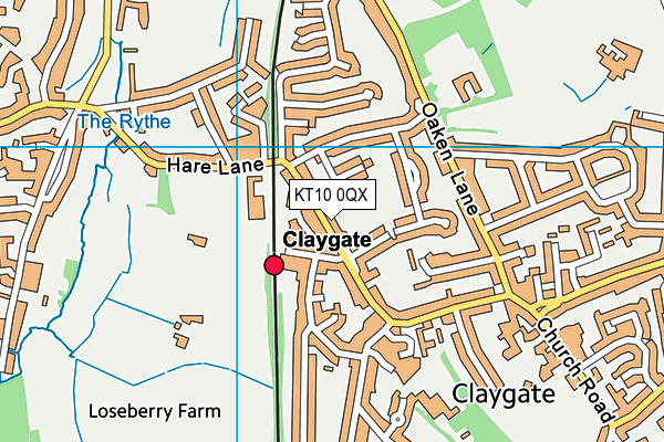 Map of CLAYGATE FLOWERS LIMITED at district scale