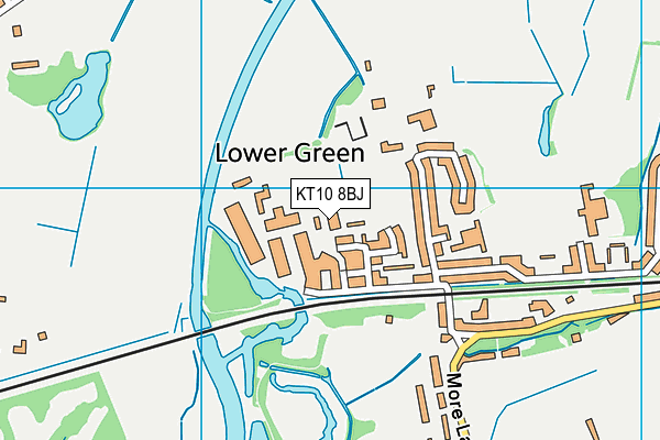 KT10 8BJ map - OS VectorMap District (Ordnance Survey)