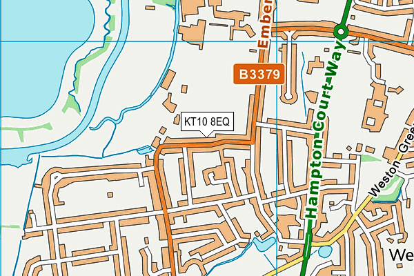 KT10 8EQ map - OS VectorMap District (Ordnance Survey)