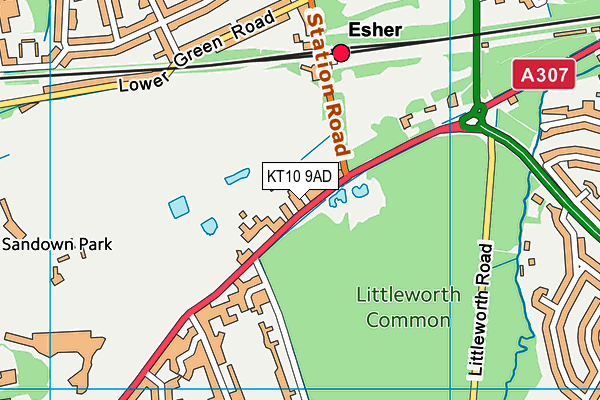 Map of THE PADDOCKS (ESHER) MANAGEMENT COMPANY LIMITED at district scale
