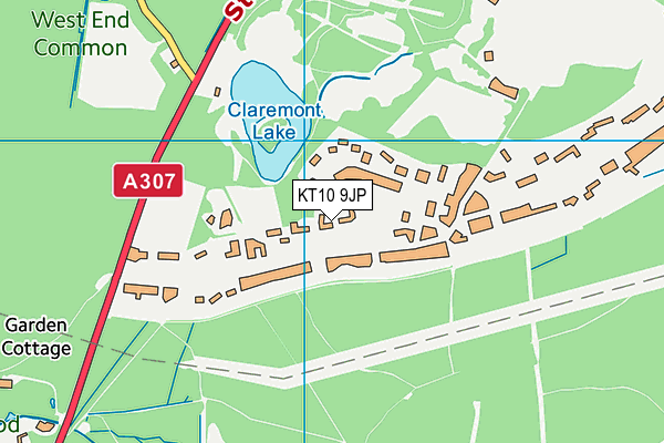 KT10 9JP map - OS VectorMap District (Ordnance Survey)
