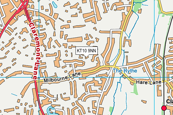 KT10 9NN map - OS VectorMap District (Ordnance Survey)