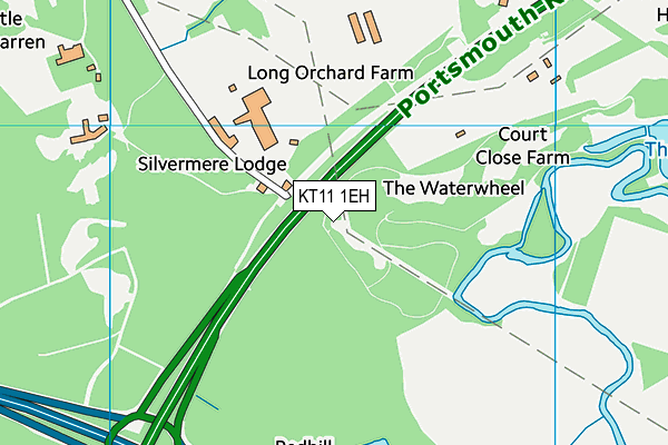 KT11 1EH map - OS VectorMap District (Ordnance Survey)