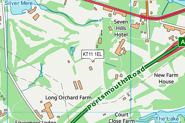 KT11 1EL map - OS VectorMap District (Ordnance Survey)