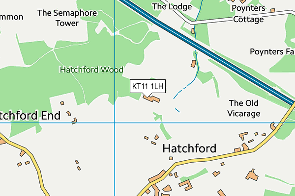KT11 1LH map - OS VectorMap District (Ordnance Survey)
