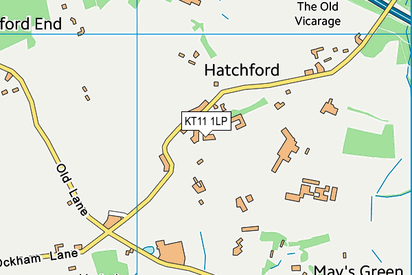 KT11 1LP map - OS VectorMap District (Ordnance Survey)