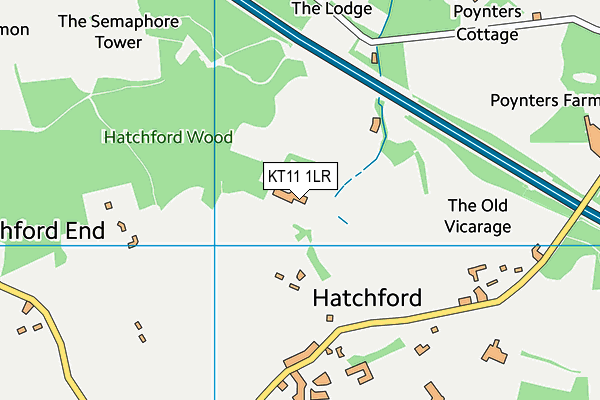 KT11 1LR map - OS VectorMap District (Ordnance Survey)