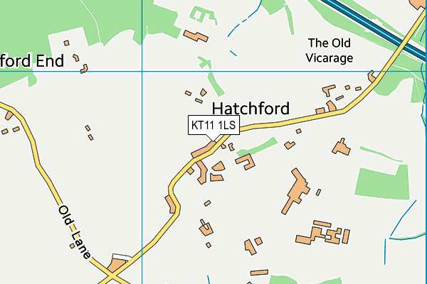 KT11 1LS map - OS VectorMap District (Ordnance Survey)