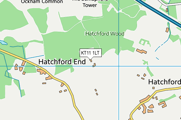 KT11 1LT map - OS VectorMap District (Ordnance Survey)