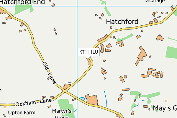 KT11 1LU map - OS VectorMap District (Ordnance Survey)