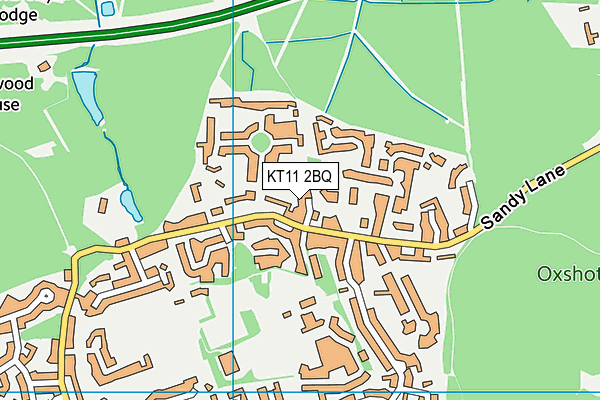 KT11 2BQ map - OS VectorMap District (Ordnance Survey)
