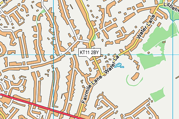 KT11 2BY map - OS VectorMap District (Ordnance Survey)
