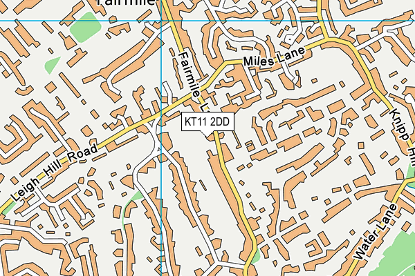 KT11 2DD map - OS VectorMap District (Ordnance Survey)