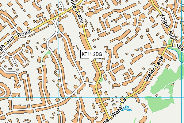 KT11 2DG map - OS VectorMap District (Ordnance Survey)