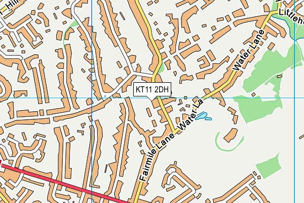 KT11 2DH map - OS VectorMap District (Ordnance Survey)