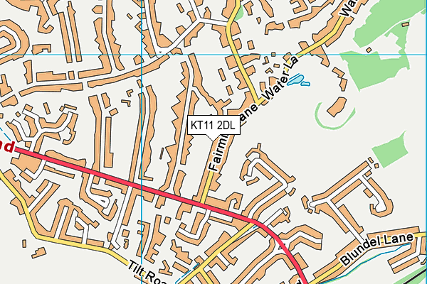 KT11 2DL map - OS VectorMap District (Ordnance Survey)