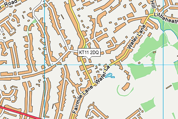 KT11 2DQ map - OS VectorMap District (Ordnance Survey)