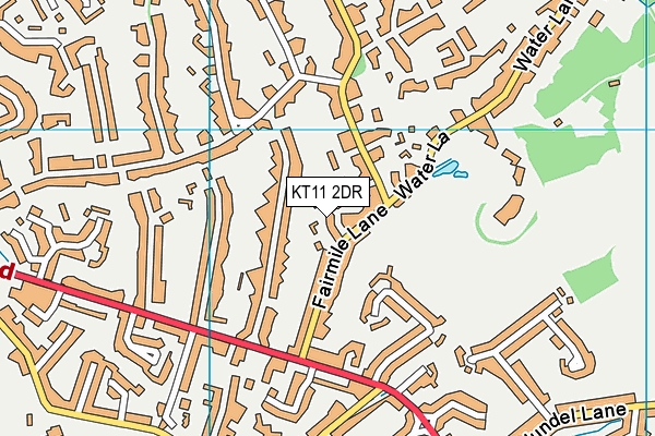KT11 2DR map - OS VectorMap District (Ordnance Survey)