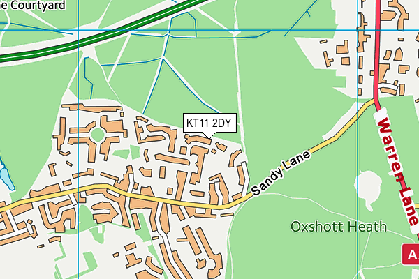 KT11 2DY map - OS VectorMap District (Ordnance Survey)