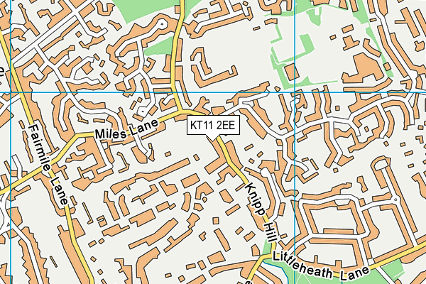 KT11 2EE map - OS VectorMap District (Ordnance Survey)