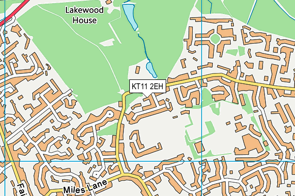 KT11 2EH map - OS VectorMap District (Ordnance Survey)
