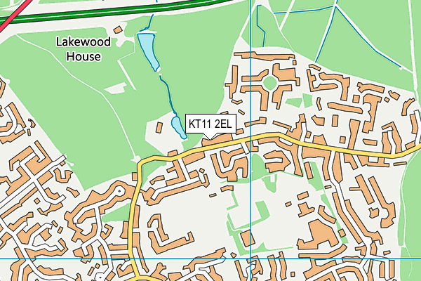 KT11 2EL map - OS VectorMap District (Ordnance Survey)
