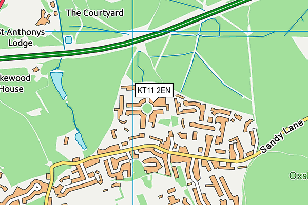KT11 2EN map - OS VectorMap District (Ordnance Survey)
