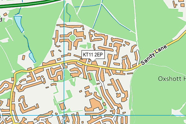 KT11 2EP map - OS VectorMap District (Ordnance Survey)