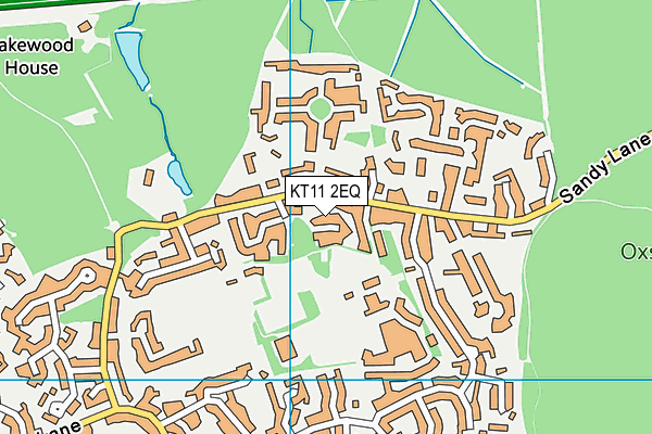 KT11 2EQ map - OS VectorMap District (Ordnance Survey)