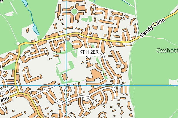 KT11 2ER map - OS VectorMap District (Ordnance Survey)