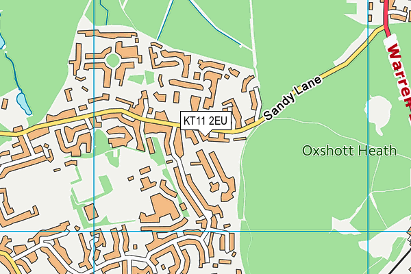 KT11 2EU map - OS VectorMap District (Ordnance Survey)