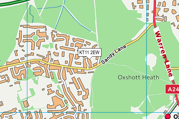 KT11 2EW map - OS VectorMap District (Ordnance Survey)