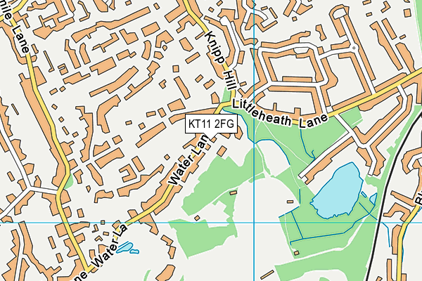 KT11 2FG map - OS VectorMap District (Ordnance Survey)
