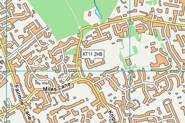 KT11 2HB map - OS VectorMap District (Ordnance Survey)