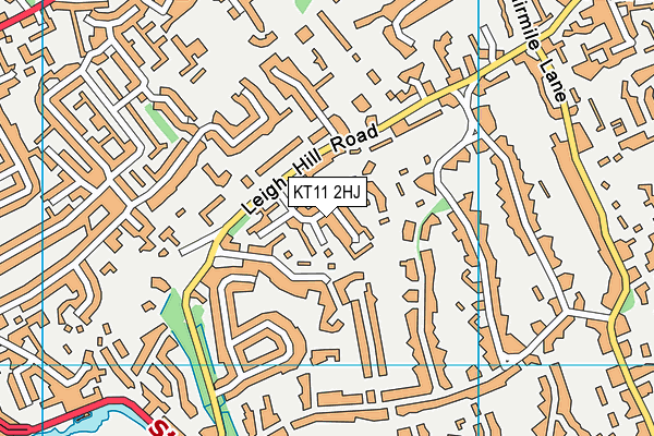 KT11 2HJ map - OS VectorMap District (Ordnance Survey)
