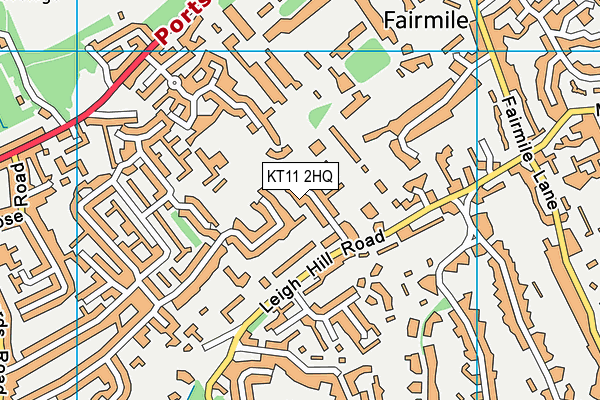 KT11 2HQ map - OS VectorMap District (Ordnance Survey)
