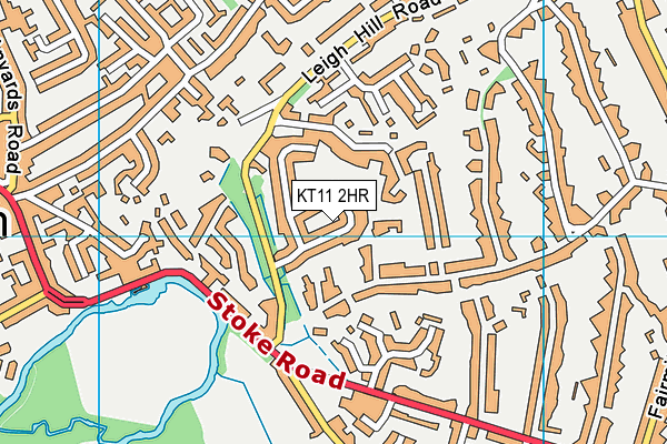 KT11 2HR map - OS VectorMap District (Ordnance Survey)