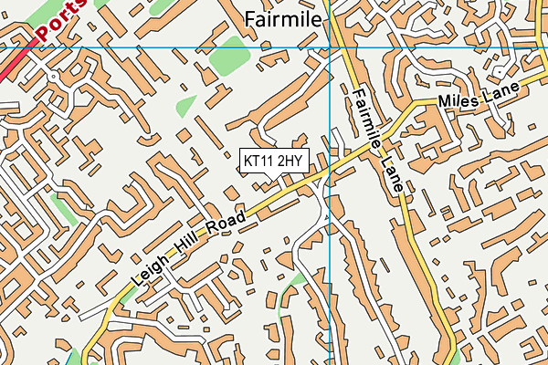 KT11 2HY map - OS VectorMap District (Ordnance Survey)