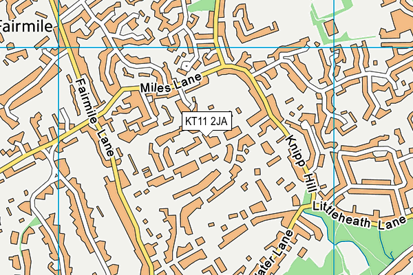 KT11 2JA map - OS VectorMap District (Ordnance Survey)