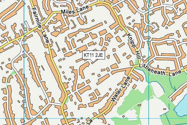 KT11 2JE map - OS VectorMap District (Ordnance Survey)