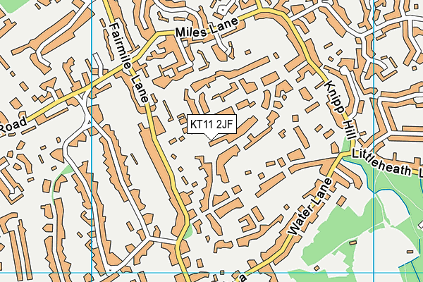KT11 2JF map - OS VectorMap District (Ordnance Survey)