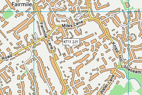 KT11 2JY map - OS VectorMap District (Ordnance Survey)