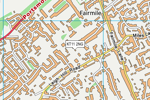 KT11 2NG map - OS VectorMap District (Ordnance Survey)