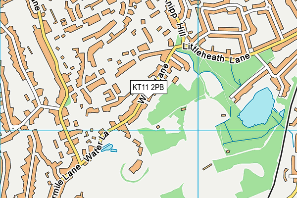 KT11 2PB map - OS VectorMap District (Ordnance Survey)