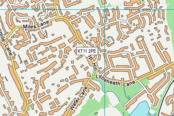 KT11 2PE map - OS VectorMap District (Ordnance Survey)