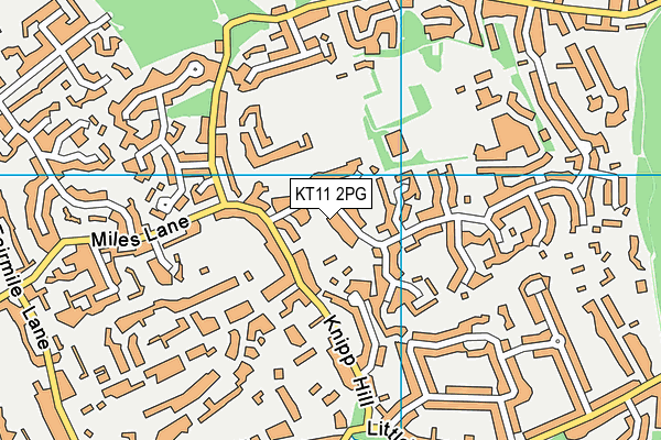 KT11 2PG map - OS VectorMap District (Ordnance Survey)