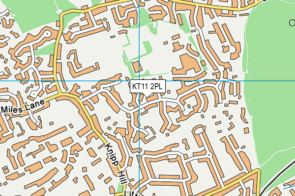 KT11 2PL map - OS VectorMap District (Ordnance Survey)