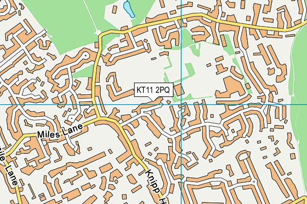 KT11 2PQ map - OS VectorMap District (Ordnance Survey)