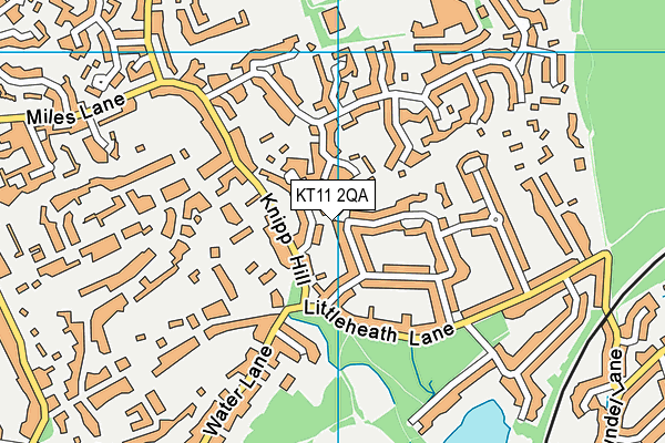 KT11 2QA map - OS VectorMap District (Ordnance Survey)